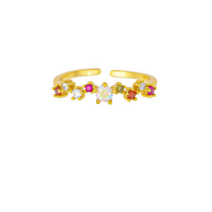 Three Colours Stone Ring – Jewellery