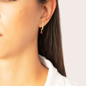 Fuchsia Drops With White Zircon Earrings – Jewellery