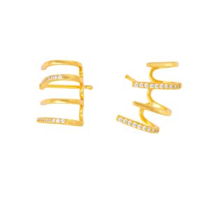 Earrings With White Zircon  – Jewellery